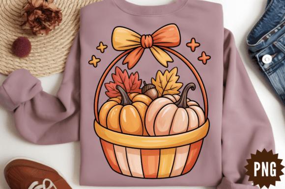 Download Autumn Pumpkin Basket PNG Clipart Design - Premium Resources