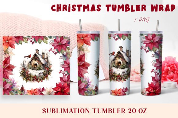 Download Christmas Watercolor Flowers Sublimation - Premium Bundle