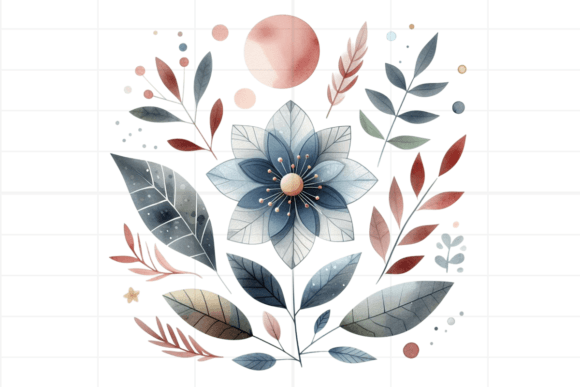 Download Watercolor Flower Leaves, Abstract Shape - Premium Resources