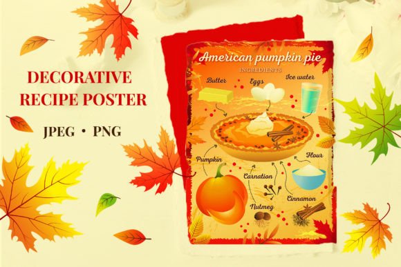 Download Decorative Digital Autumn Recipe Poster - Digital autumn Collection