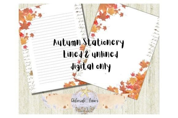Download Digital Autumn Fall Leaves Stationery - Digital autumn Collection